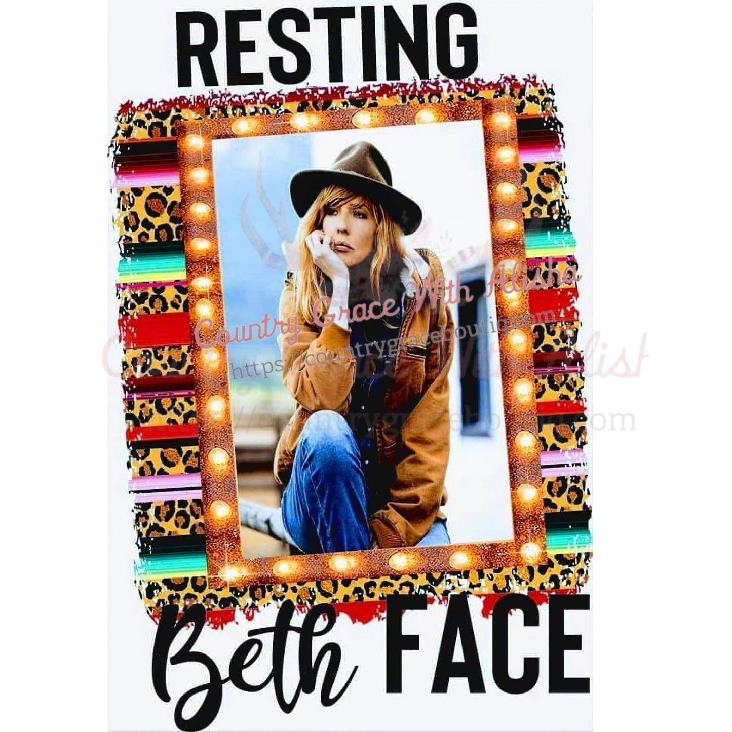 Resting Beth Face Ready To Press Sublimation Transfer - Sub 