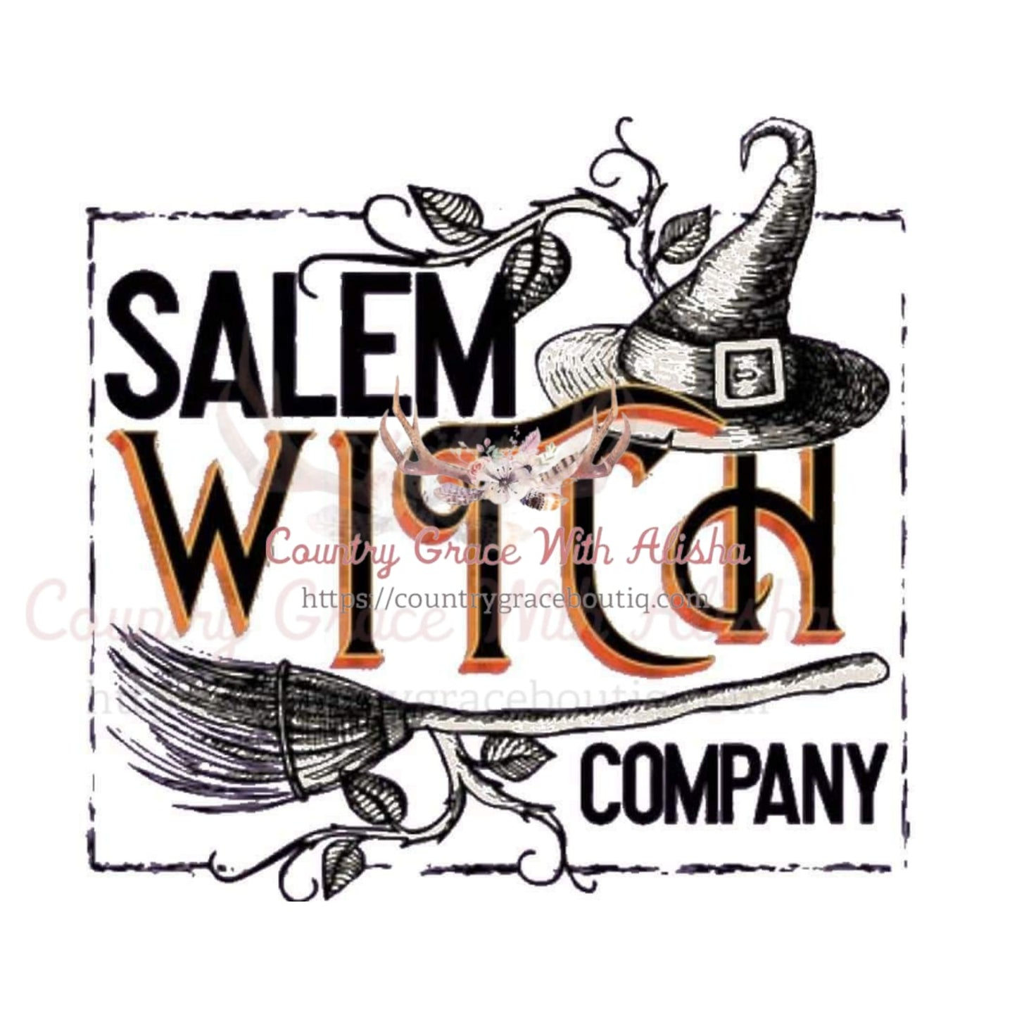 Salem Witch Sublimation Transfer - Sub $1.50 Country Grace 