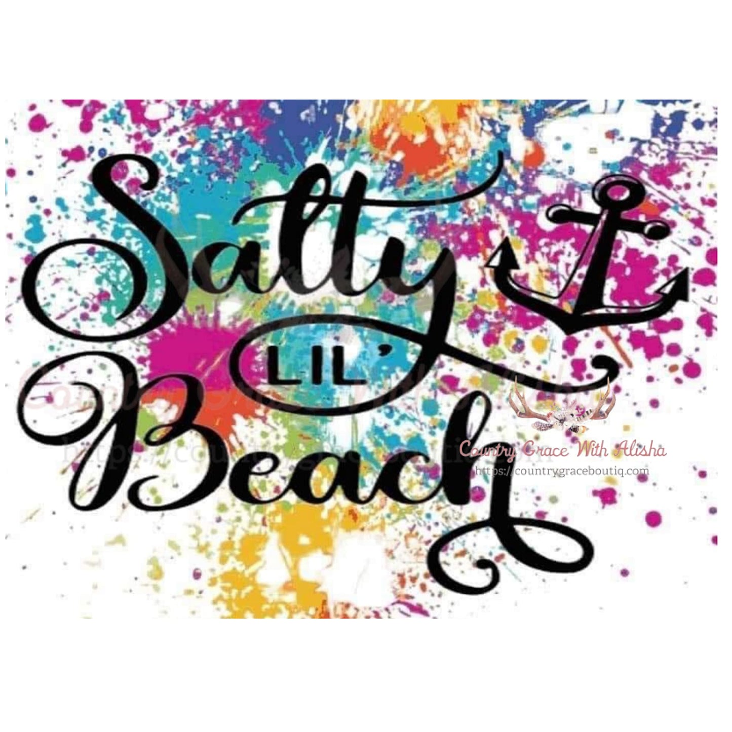 Salty Lil Beach Sublimation Transfer - Sub $1.50 Country 