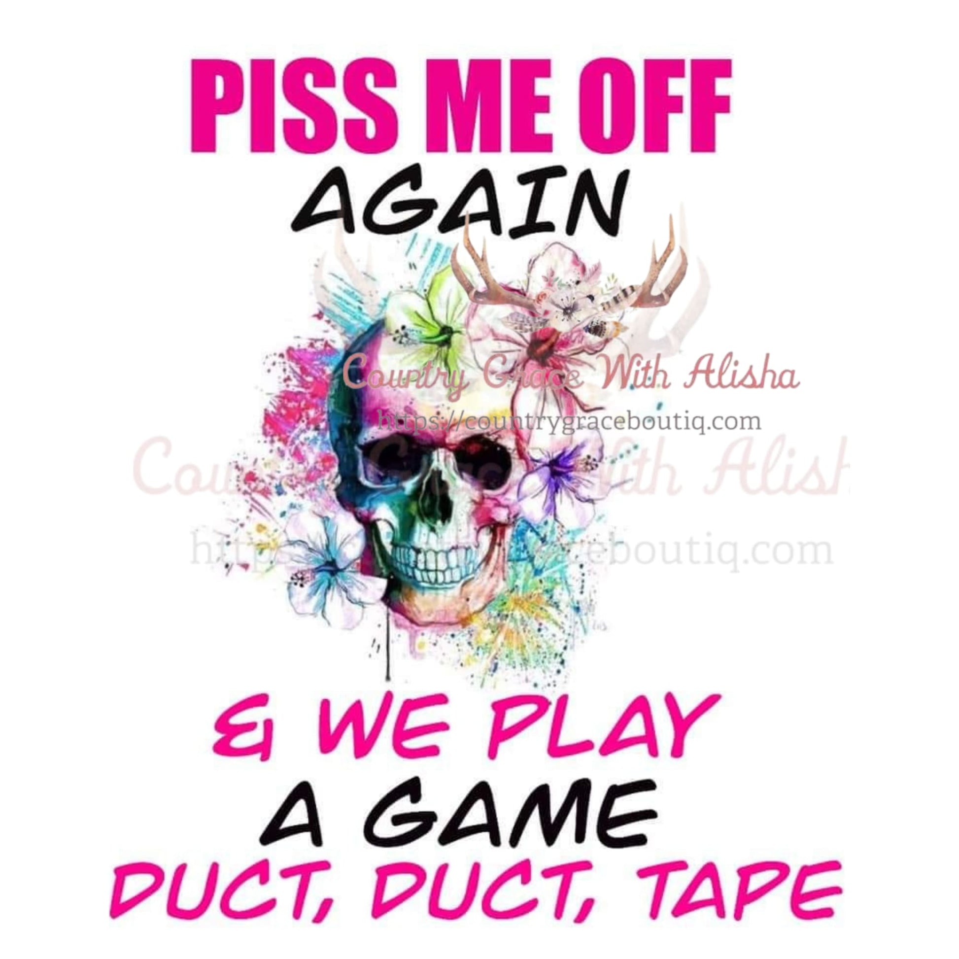Skull Duck Tape Sublimation Transfer - Sub $1.50 Country 