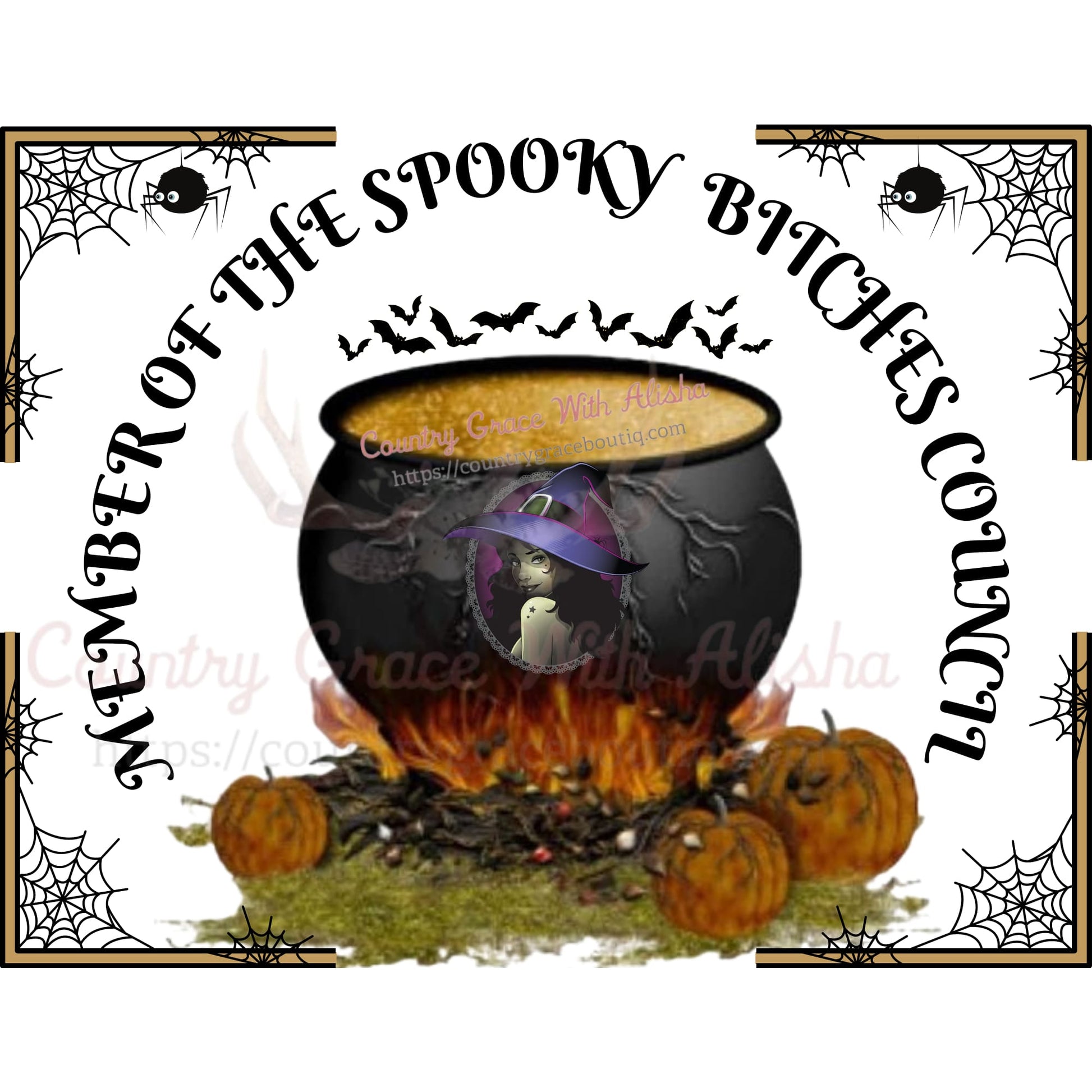 Spooky Bitches Council Sublimation Transfer - Sub $1.50 