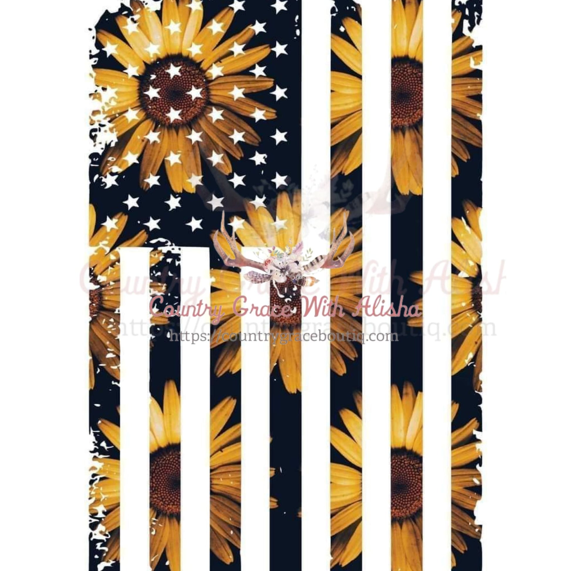 Sunflower Flag Sublimation Transfer - Sub $1.50 Country 