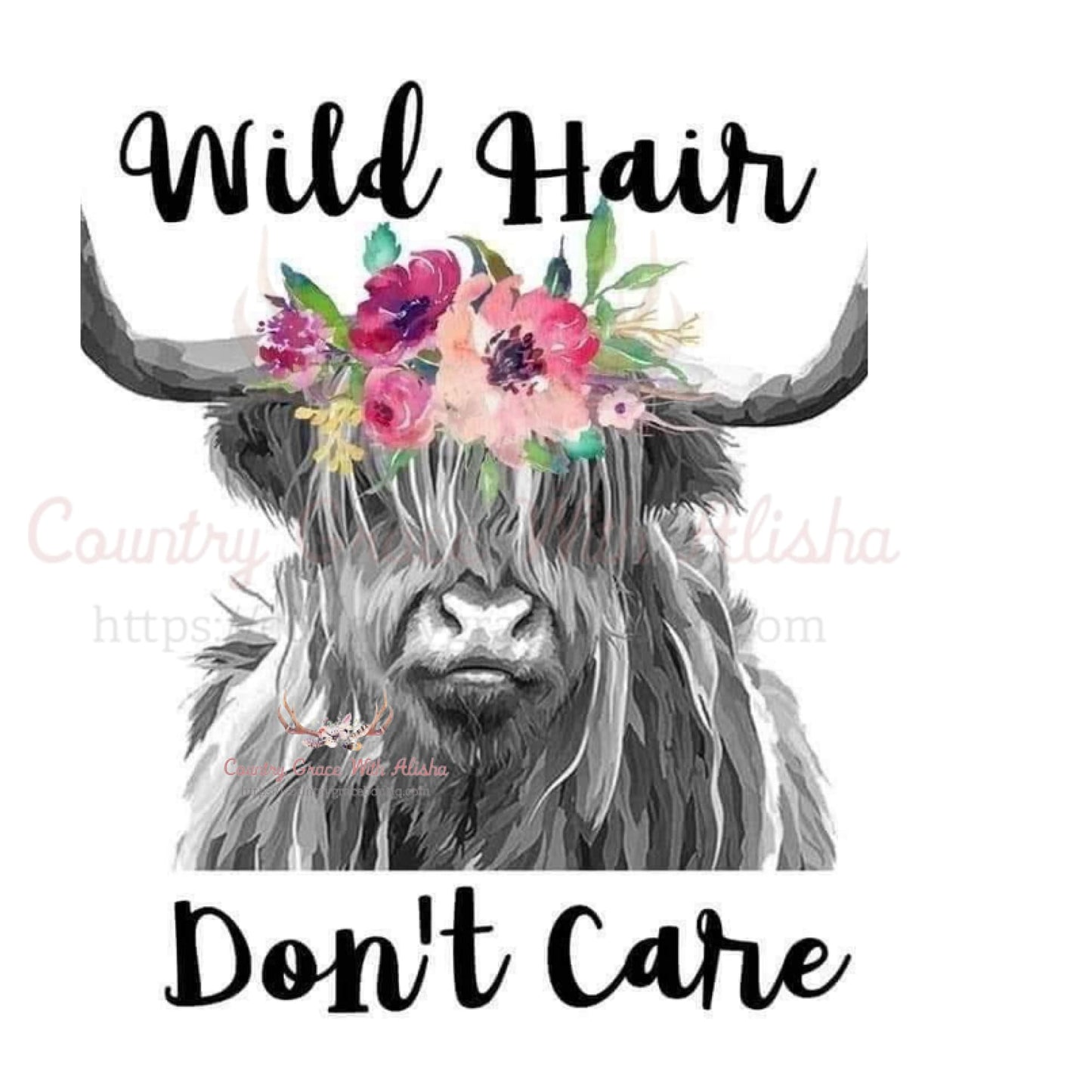 Wild Hair Dont Care Sublimation Transfer - Sub $1.50 Country